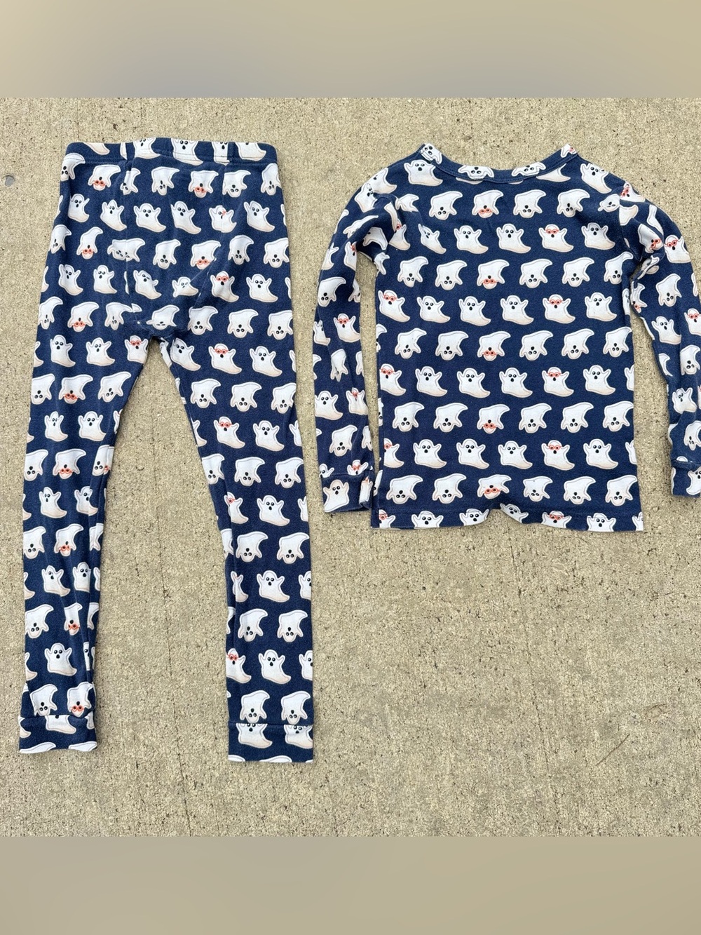 Baby Gap Halloween Pajamas Navy Blue With Cute Ghosts Size 5